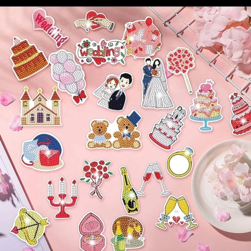 Wedding Themed Party Magnet Set